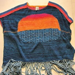 EUC! Free people sunset poncho